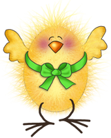 cute happy easter chick